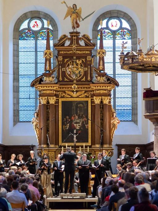 Die Ensembles Inégal und Prague Baroque Soloists unter der Leitung von Adam Viktora in der Dreieinigkeitskirche in Regensburg 2018