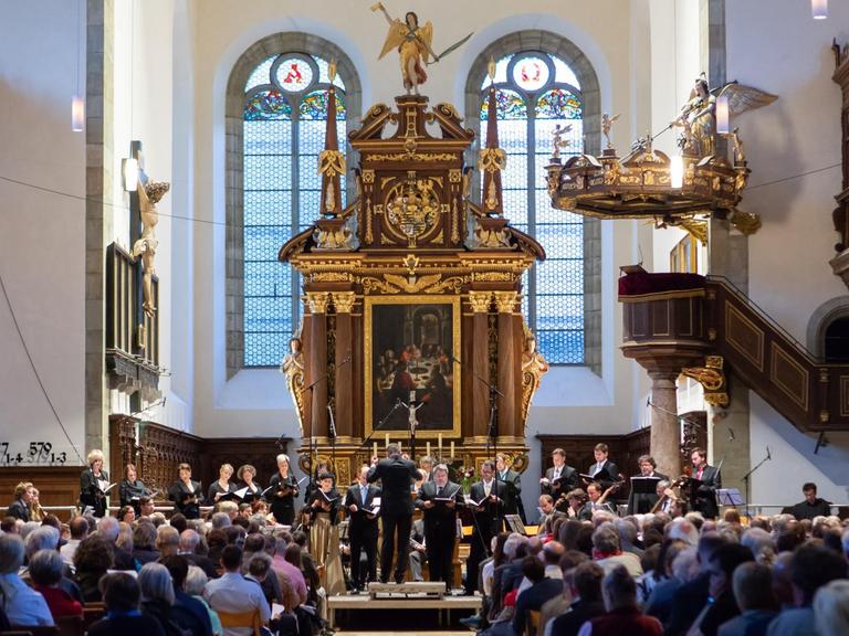 Die Ensembles Inégal und Prague Baroque Soloists unter der Leitung von Adam Viktora in der Dreieinigkeitskirche in Regensburg 2018