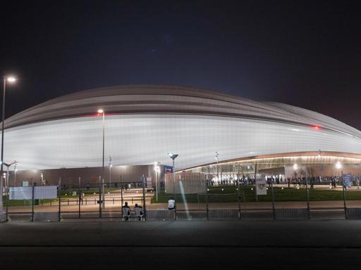 Das Al-Wakrah-Stadion im Gastgeberland der Fußball-WM 2022, Katar.