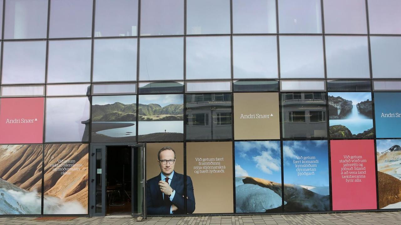 Wahlkampfzentrale von Andri Snær Magnason