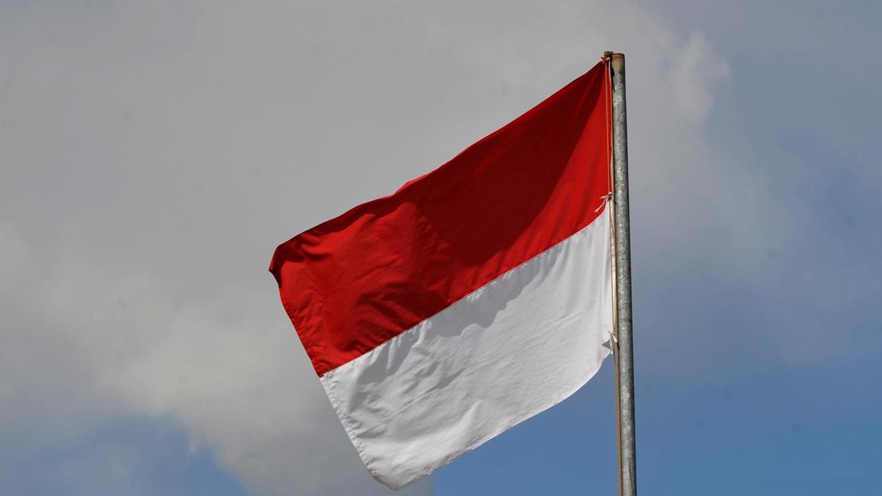 Die Nationalflagge von Indonesien. Die Nationalflagge von Indonesien.