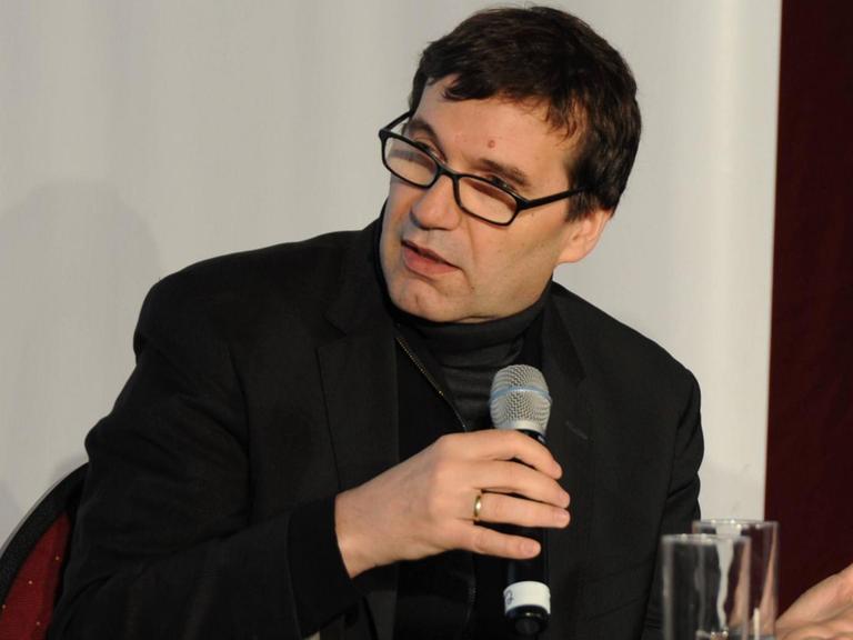 Oswald Egger spricht auf der Frankfurter Buchmesse 2016