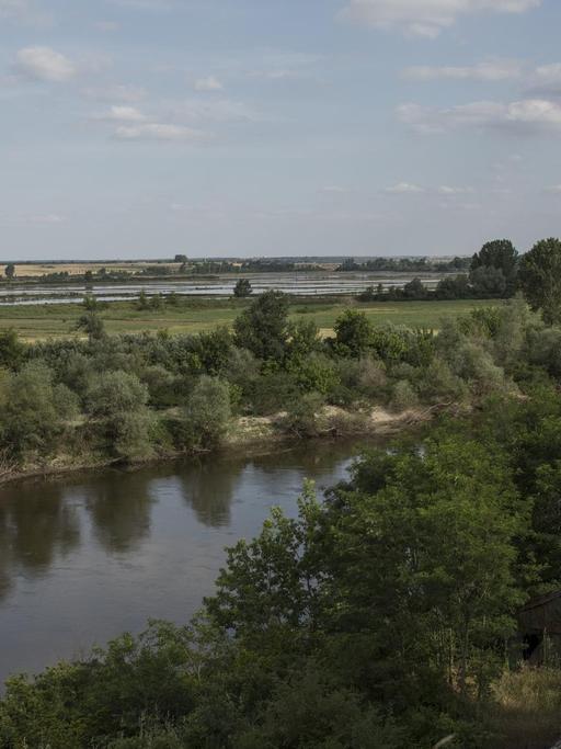Blick auf den Fluss Evros, der die natürliche Grenze zur Türkei bildet.