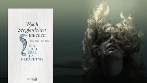 Cover von Hilde und Ylva Østbys Buch "Nach Seepferdchen tauchen". Im Hintergrund ist das Gesicht einer Frau unter Wasser zu sehen.