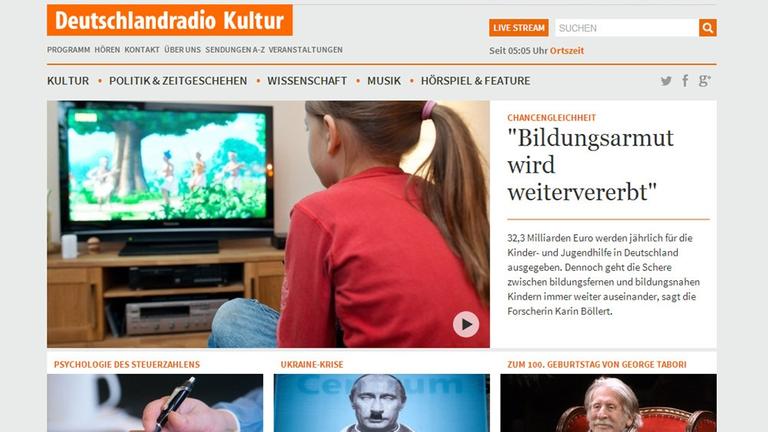 Die neue Homepage von Deutschlandradio Kultur