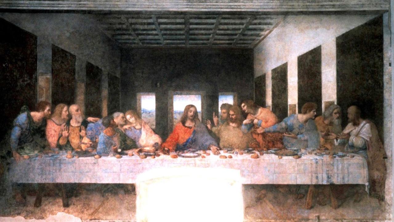 Das Fresko "Das Letzte Abendmahl" von Leonardo da Vinci in der Mailänder Kirche "Santa Maria delle Grazie".