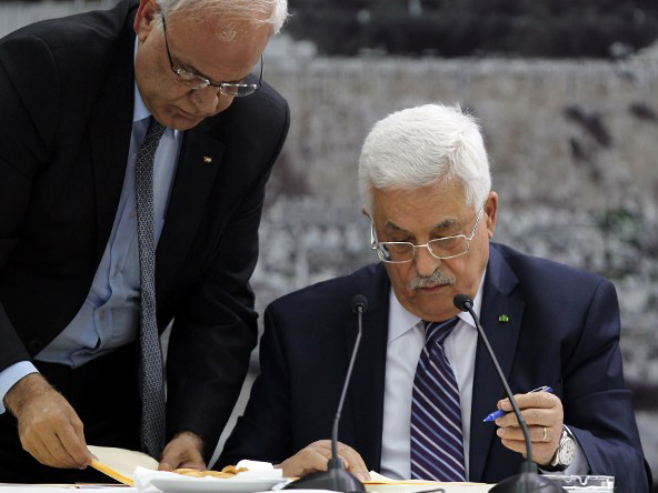 Palästinenser-Präsident Mahmud Abbas unterzeichnete am Dienstag die Dokumente.