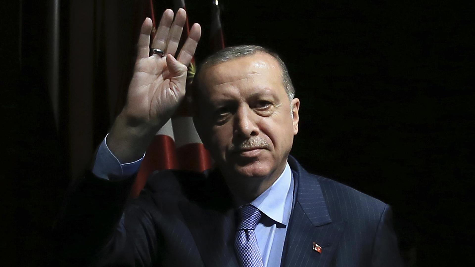 Der türkische Präsident Recep Tayyip Erdogan bei einer Wahlkampfveranstaltung in Ankara