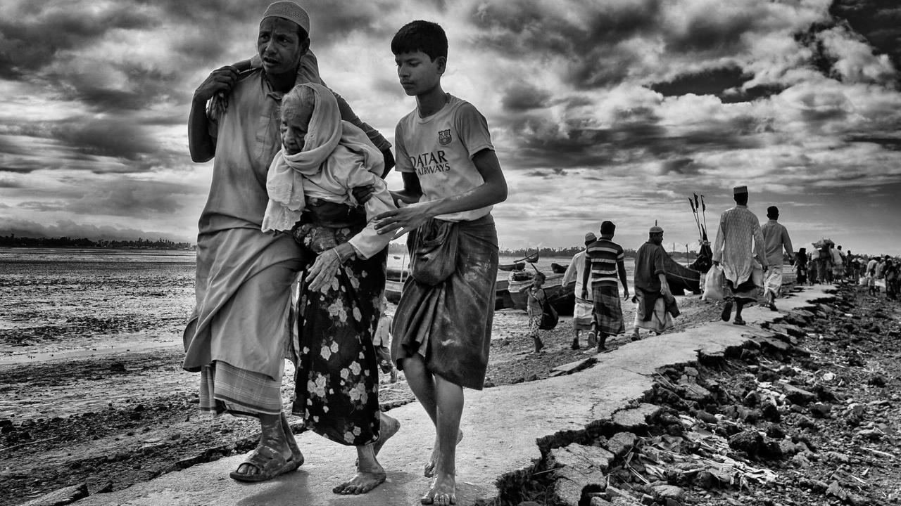 16. September 2017 - Rohingya beim Grenzübertritt nach Bangladesh
