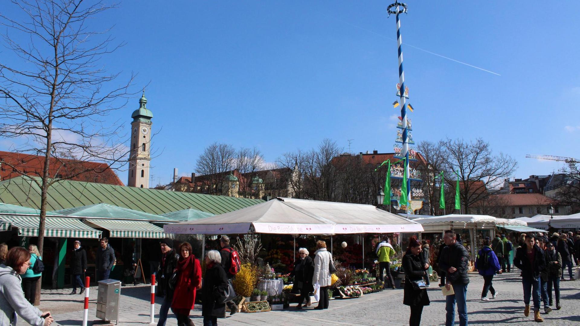 Der Viktualienmarkt in München