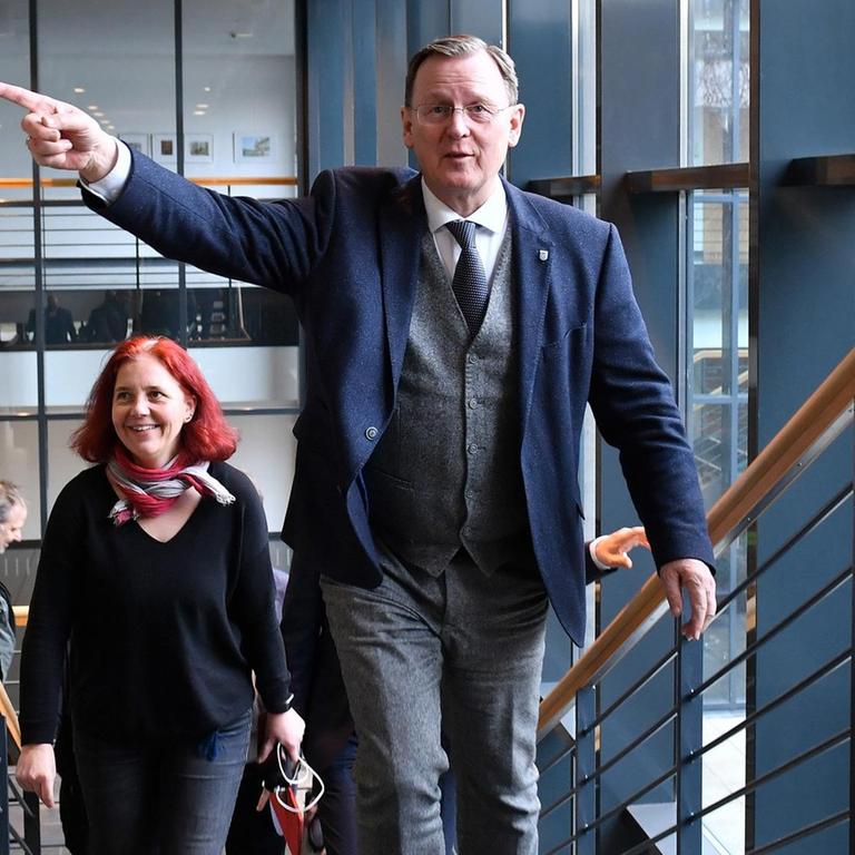 Bodo Ramelow, dahinter Astrid Rothe-Beinlich