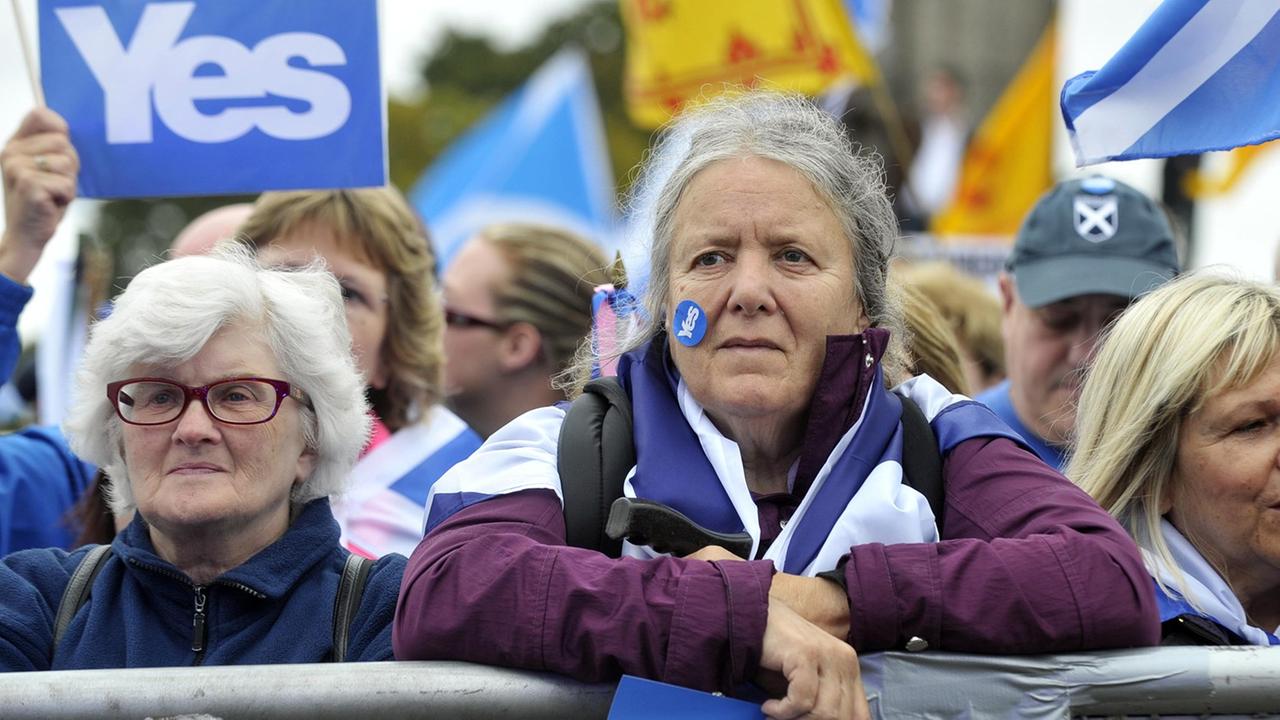 Befürworter der Unabhängigkeit Schottlands.