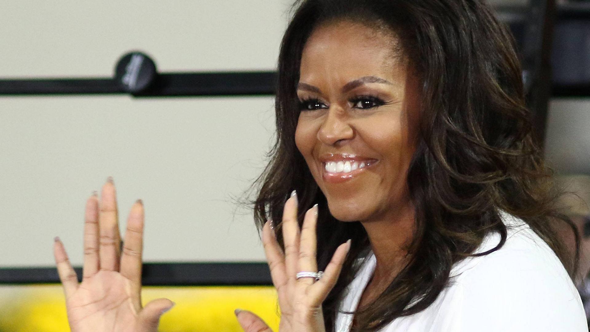 Michelle Obama während eines Fernsehauftritts in der NBC Today Show am 11. Oktober 2018 Michelle Obama während eines Fernsehauftritts in der NBC Today Show am 11. Oktober 2018