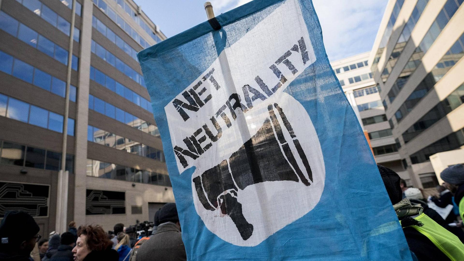 Demo gegen Abschaffung der Netzneutralität in Washington