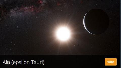 Auch über den Namen des Planeten von Epsilon Tauri wird jetzt abgestimmt