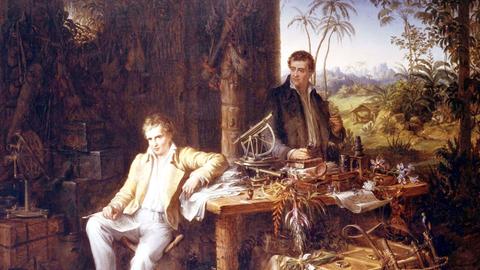 Naturforscher Alexander von Humboldt (l) und der Botaniker Aimé Bonpland