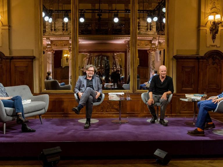Von links: Thea Dorn, David Schalko, Christian Berkel, Ijoma Mangold
