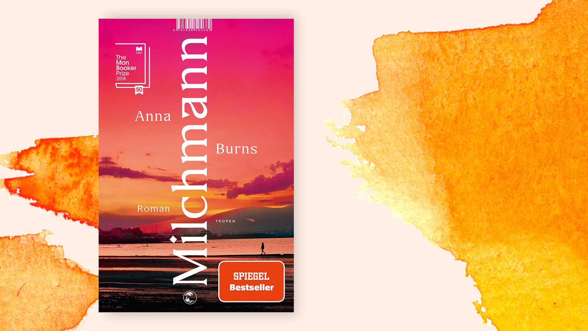 Das Cover von "Milchmann" auf orangefarbenem Hintergrund.