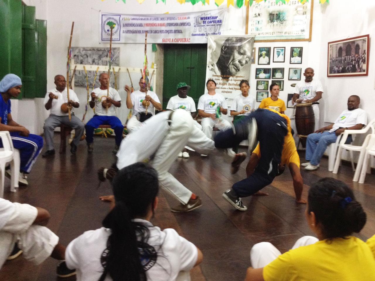 Eine Capoeira-Schule in einem alten Kolonialhaus in Salvador da Bahía.
