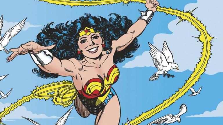 Comic-Heldin "Wonder Woman" auf einer US-Briefmarke.