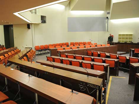 Hier soll der NSU-Prozess stattfinden: Gerichtssaal in München