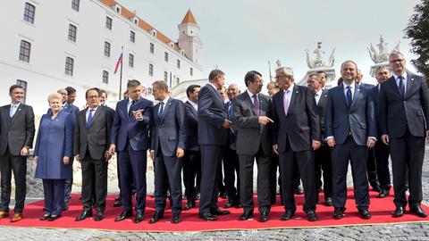 Ein "Familienfoto" der 27 Staats- und Regierungschefs in Bratislava