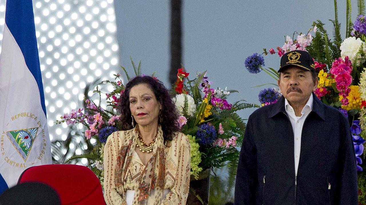 Nicaraguas Präsident Daniel Ortega (rechts) mit seiner Frau Rosario Murillo am 3. September 2016