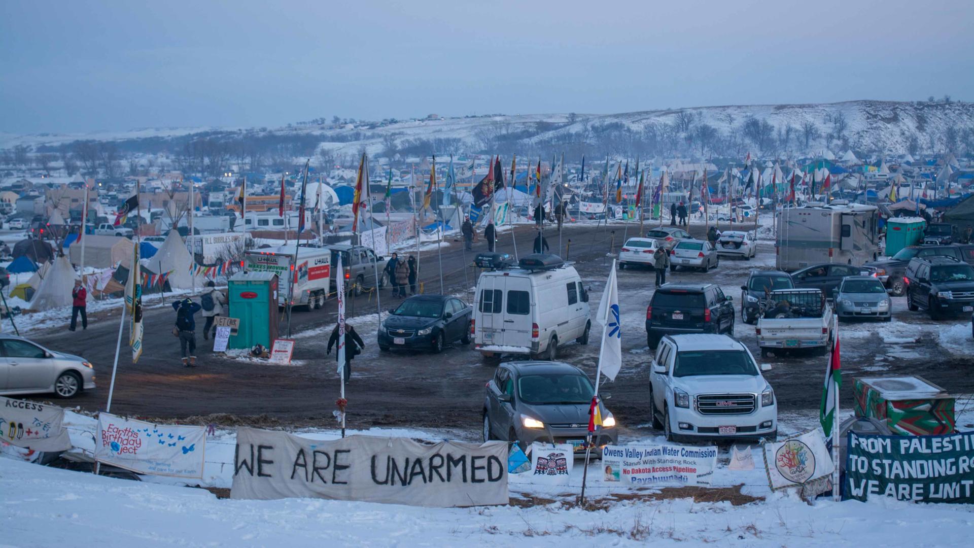 Das Protestcamp von Ureinwohnern und Umweltschützern in Standing Rock (North Dakota, USA)