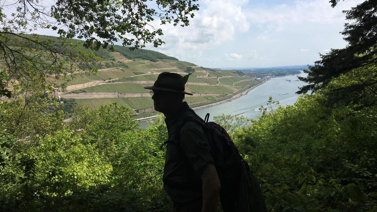 Profil von Mitwanderer Holger Scheel mit Blick auf den Rhein bei Bingen