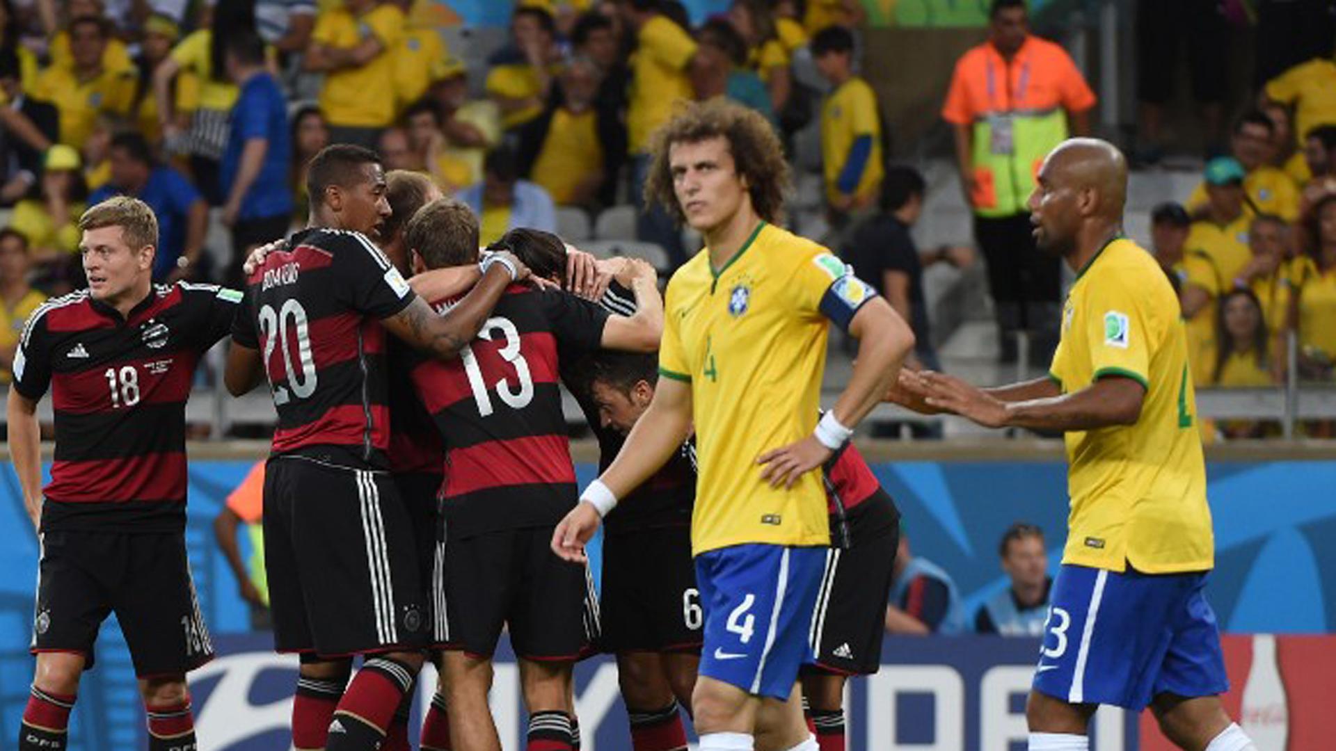 Fassungslose Brasilianer beim Halbfinale gegen die deutsche Elf.