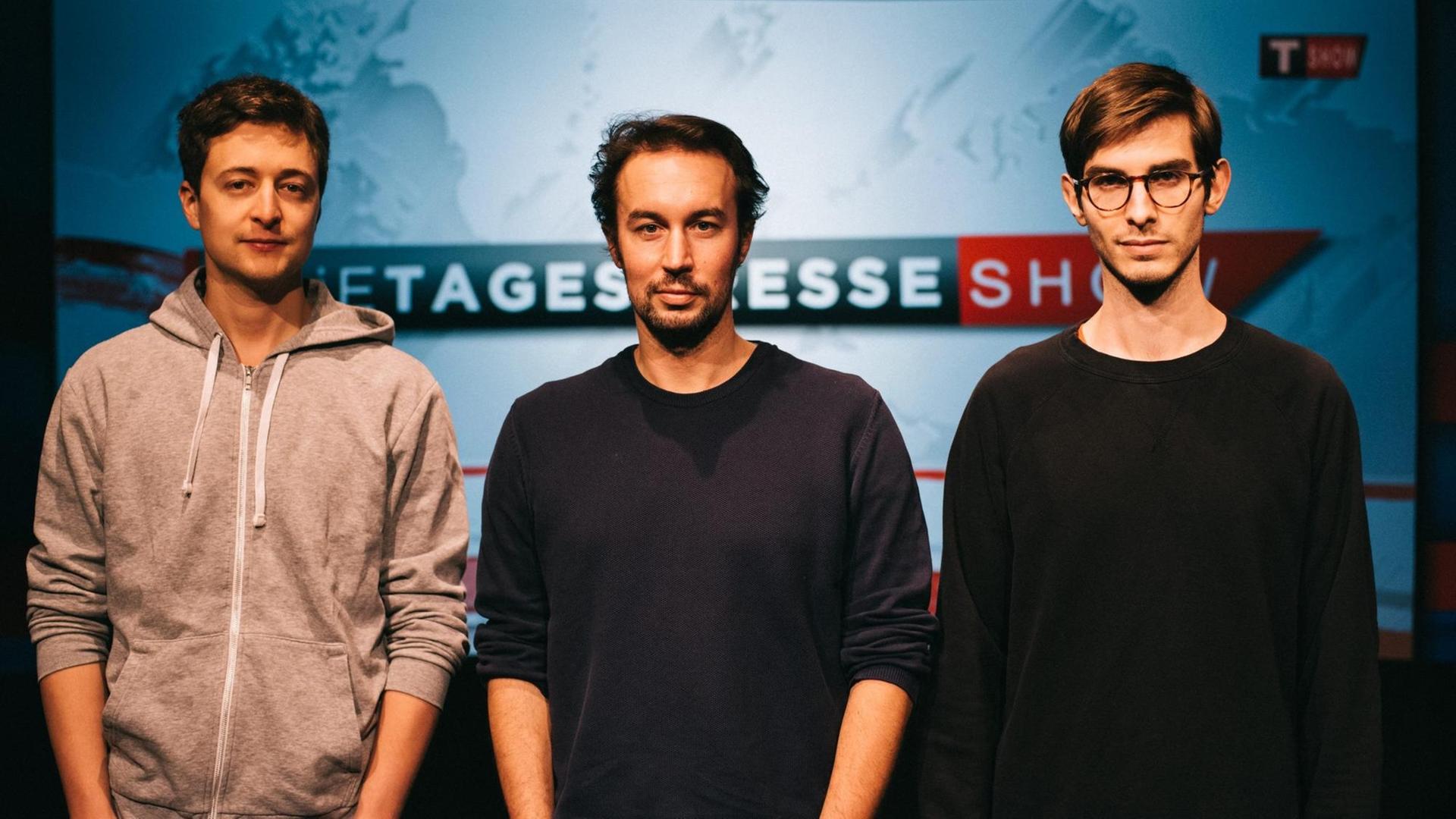 Die drei von der "Tagespresse Show": Fritz Jergitsch, Jürgen Marschal und Sebastian Huber