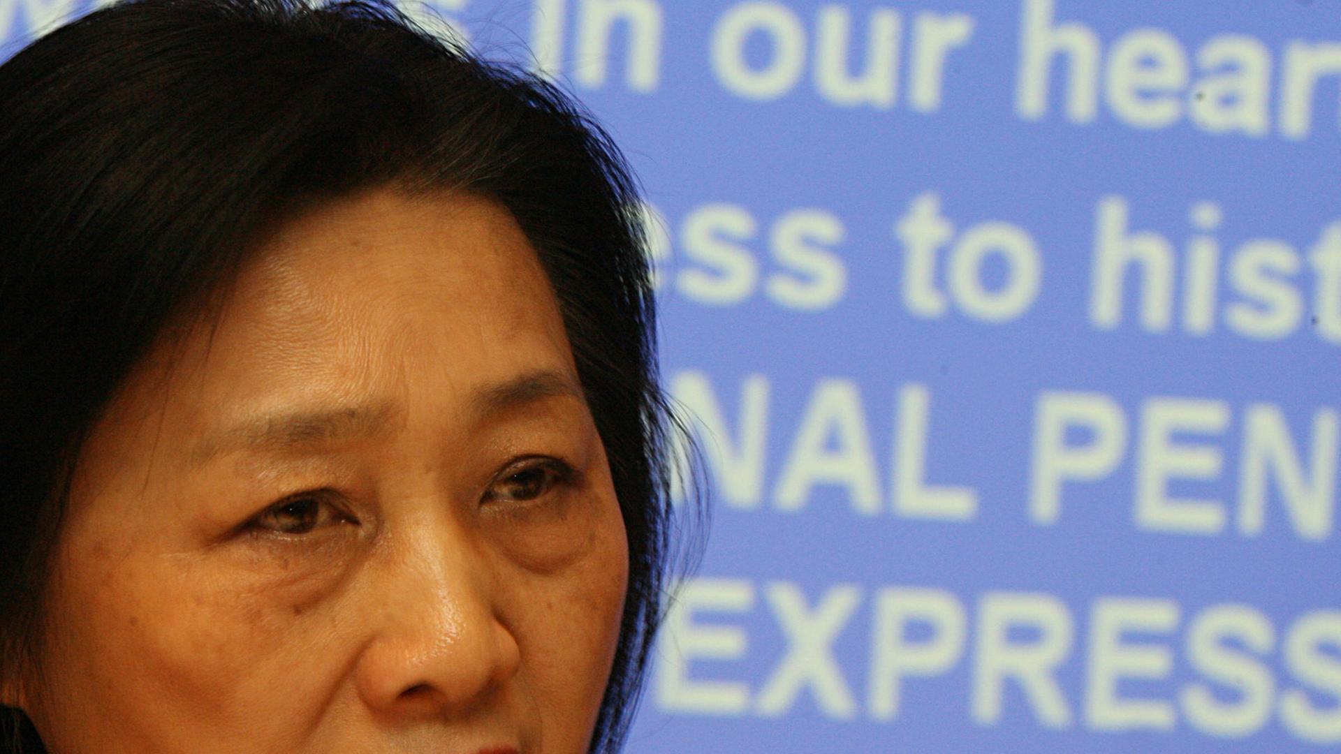 Die chinesische Journalistin Gao Yu gibt am 5. Februar 2007 eine Pressekonferenz in Hongkong.