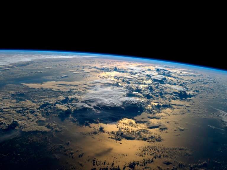 Die Erde von der ISS aus gesehen.