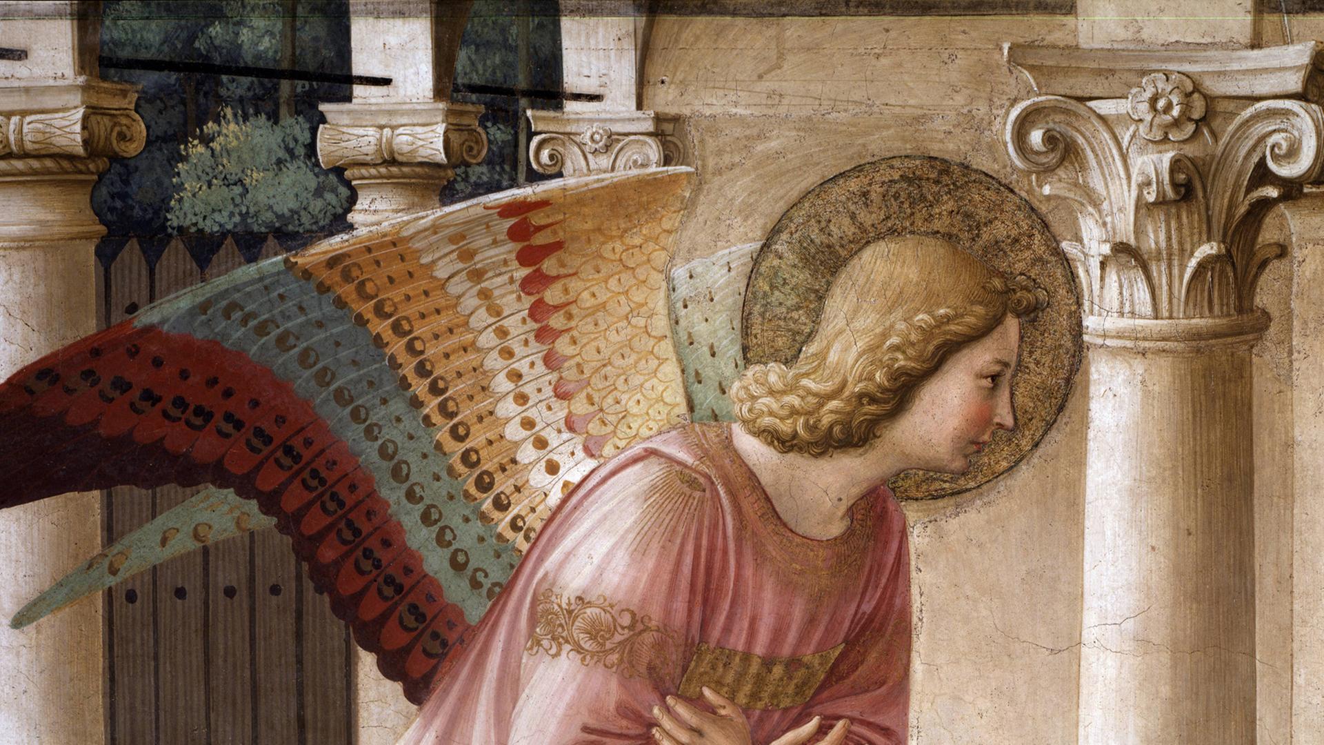 Eine Malerei des Erzengels Gabriel von Guido di Pietro (ca. 1400-1455) .