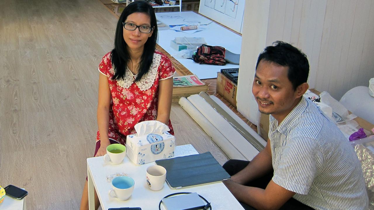 Das Künstlerpaar Wah Nu und Tun Win Aung
