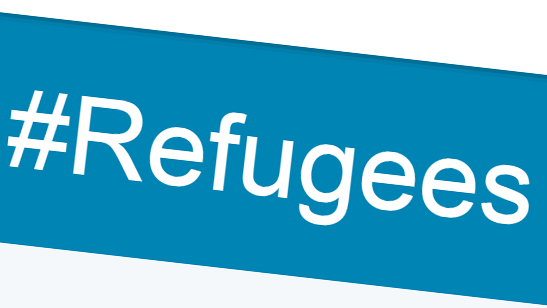 Das Wort "Refugees", zu deutsch "Flüchtlinge"