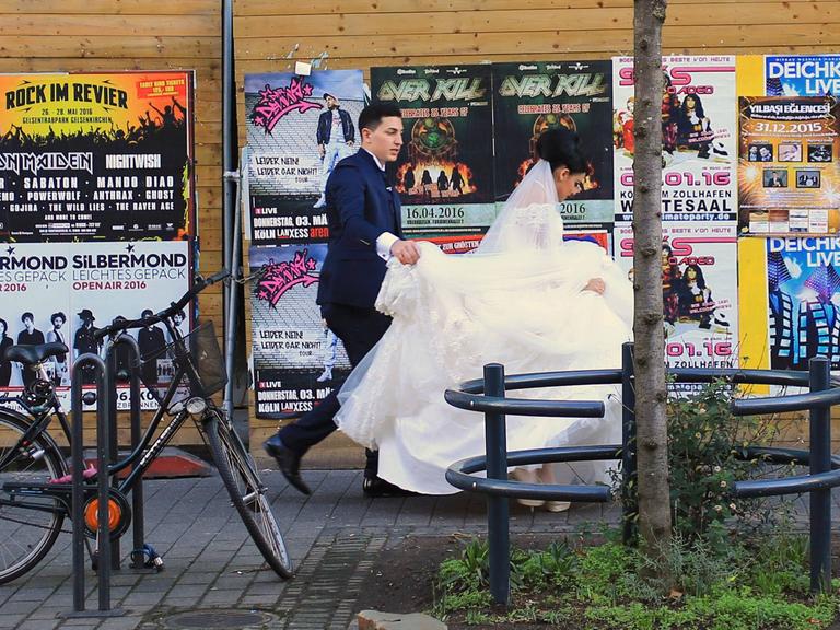 Ein türkisches Hochzeitspaar in Köln