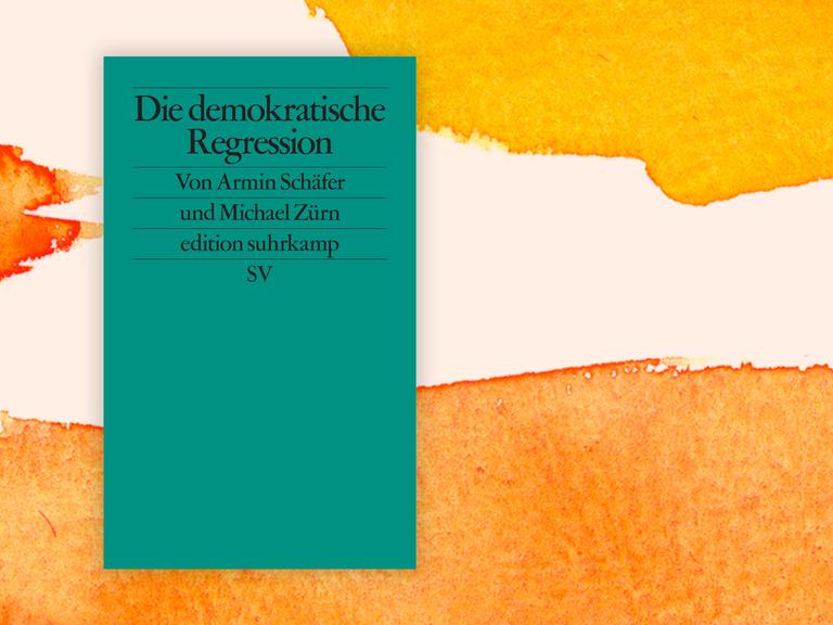 Das Buchcover "Die demokratische Regression" von Armin Schäfer und Michael Zürn ist vor einem grafischen Hintergrund zu sehen.