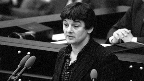 Joschka Fischer am 8. Februar 1984 im Bonner Bundestag