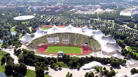 Das Münchner Olympiastadion, erbaut von Frei Otto und Günter Behnisch