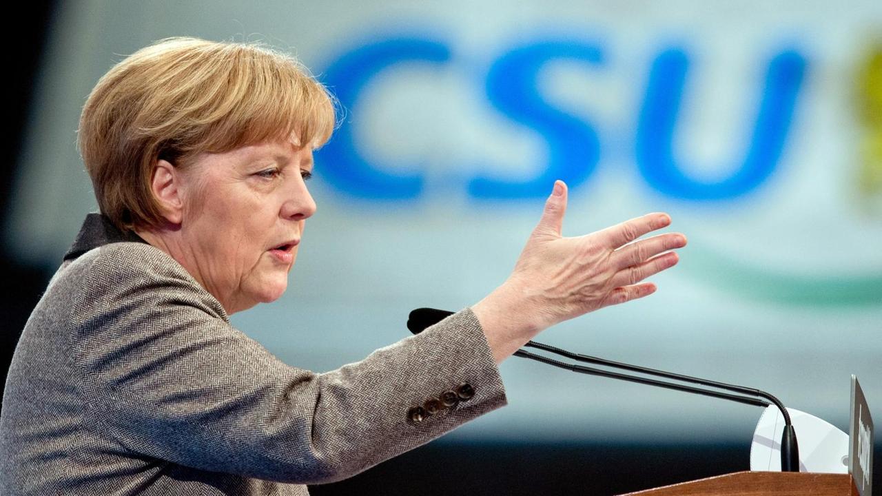 Bundeskanzlerin Angela Merkel beim CSU-Parteitag 2014