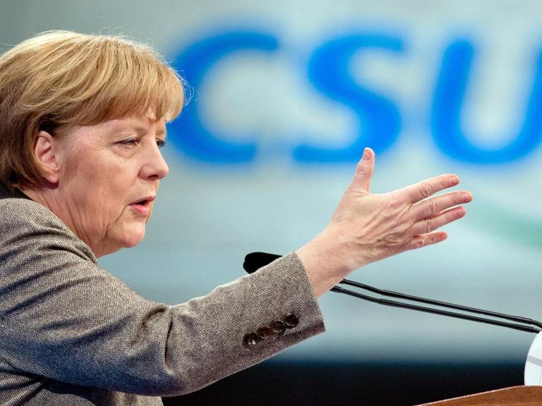 Bundeskanzlerin Angela Merkel beim CSU-Parteitag 2014