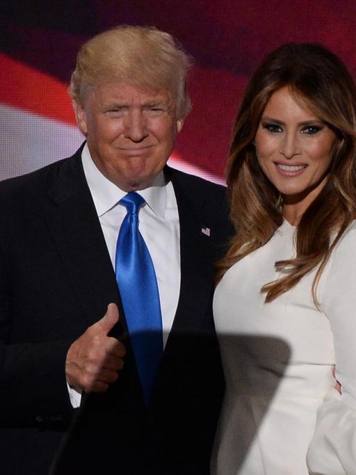 Donald Trump und seine Frau Melania bei dem Parteitag der US-Republikaner in Cleveland/Ohio.