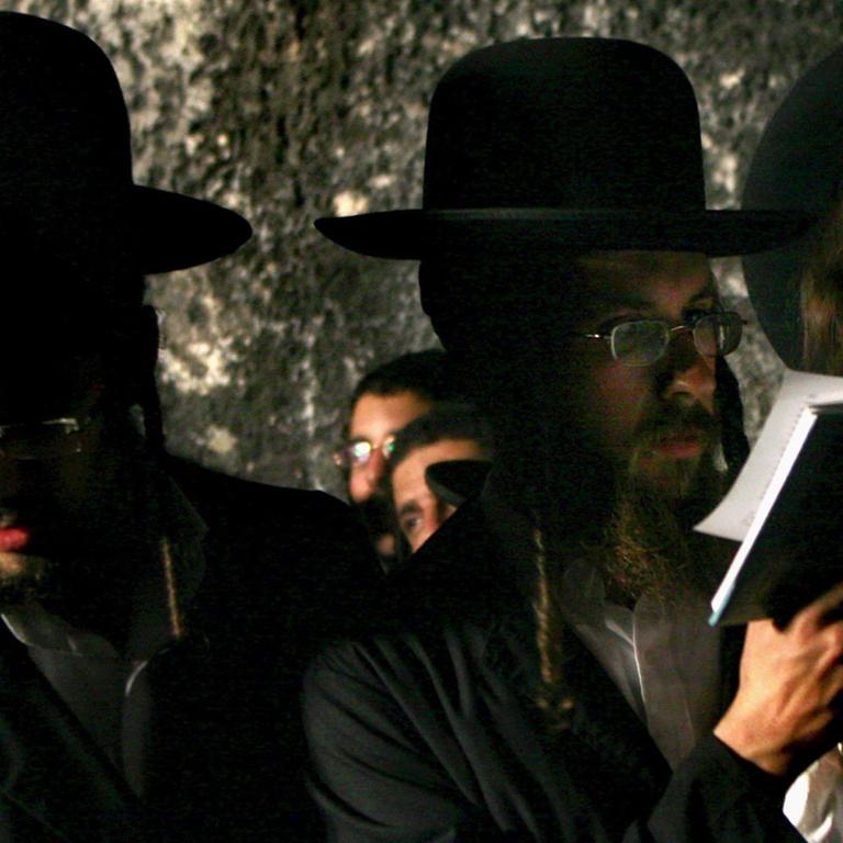 Eine Gruppe Ultraorthodoxer in Israel.