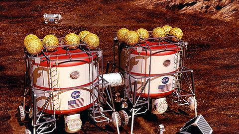 So könnte die erste bemannte Mars-Station auf dem roten Planeten aussehen