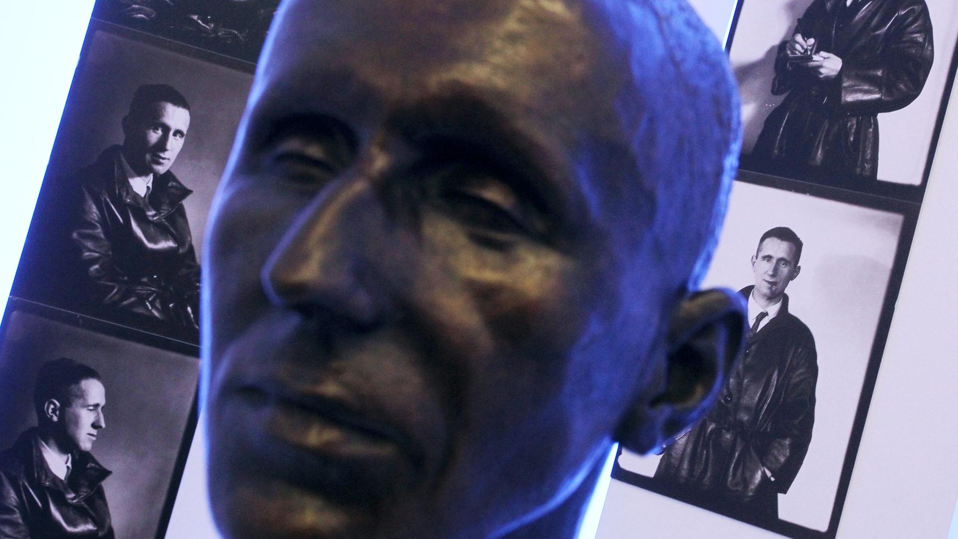 Bertolt Brecht-Büste in Augsburg