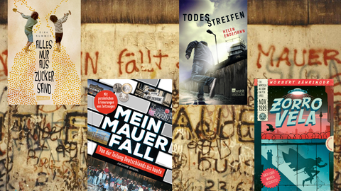 4 Buchcover mit Thema Mauerfall