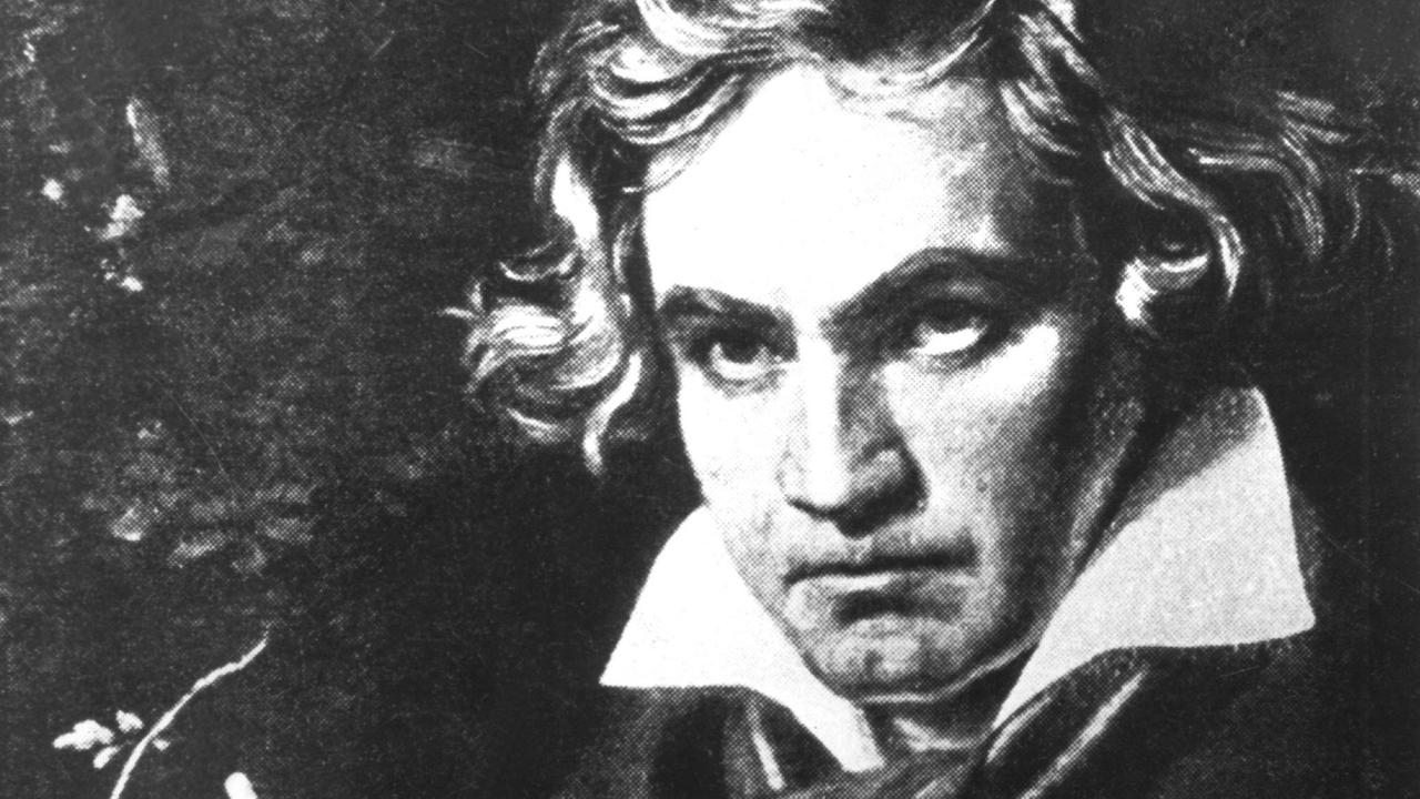 Ludwig van Beethoven in einem historisch idealisierten Porträt.