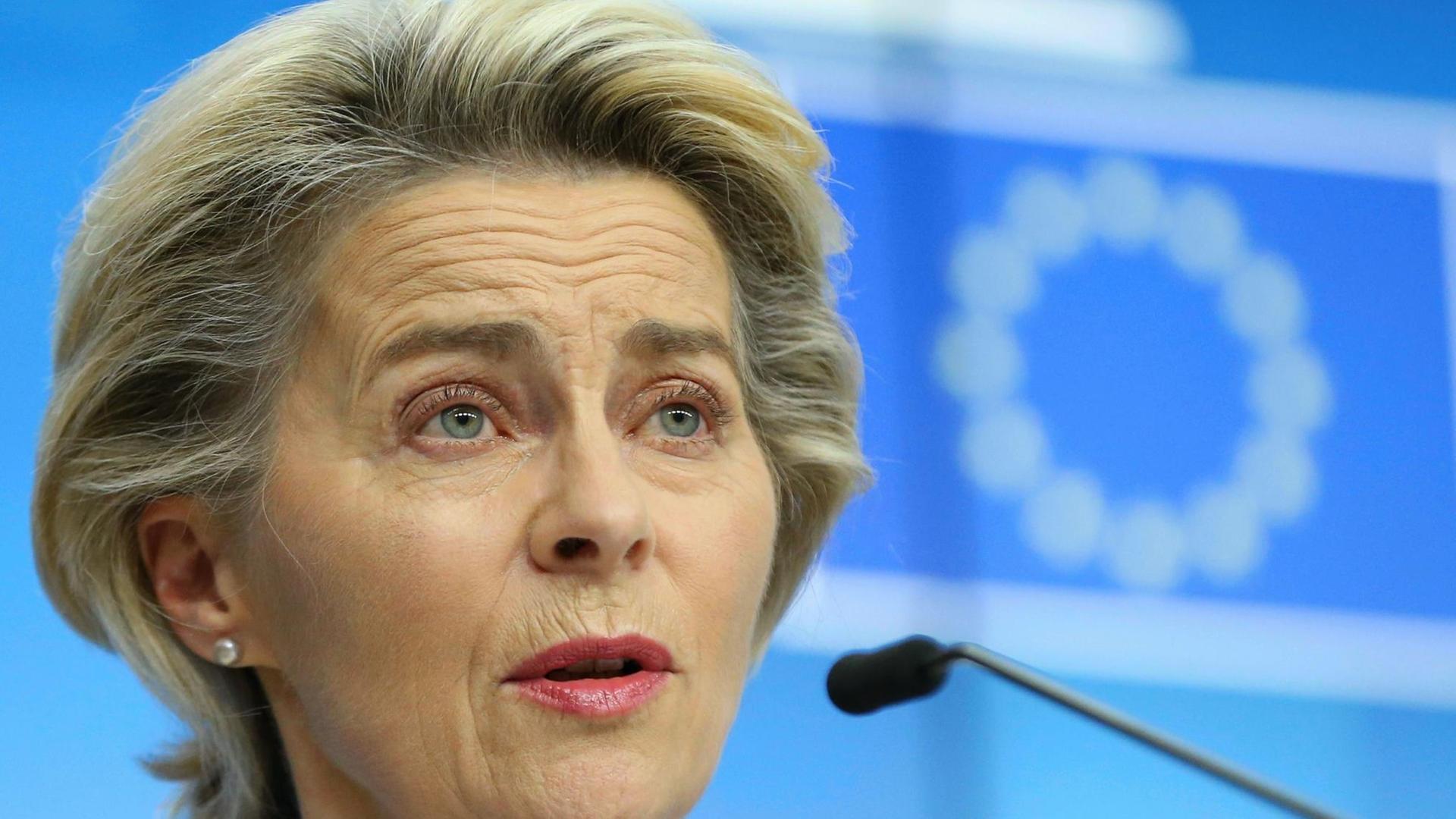 EU-Kommissionspräsidentin Ursula von der Leyen bei einer Pressekonferenz in Brüssel im November 2020