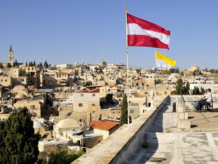 Aussichtsterrasse des Österreichischen Pilgerhospizes in der Altstadt von Jerusalem